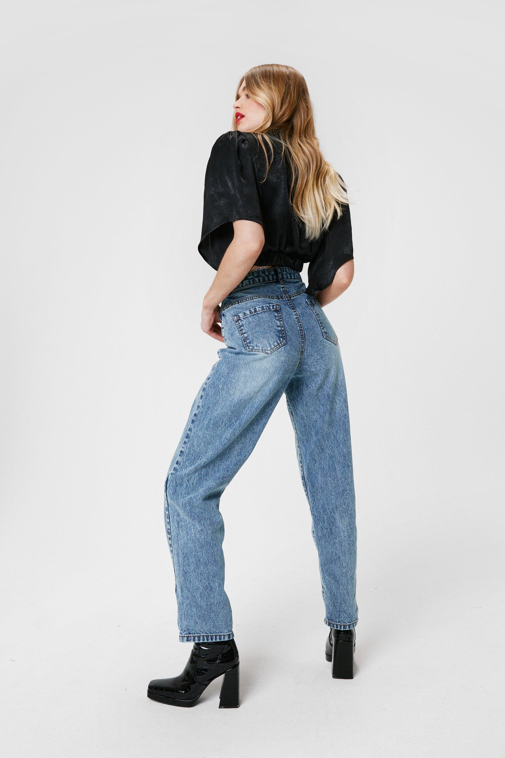 Straight leg mom sales jeans